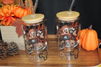 Lot de 2 Verres Réutilisables 16 Oz – Couple Streetwear – Couvercle Bambou & Pailles en Verre – Cadeau Amoureux - Beauty Nini