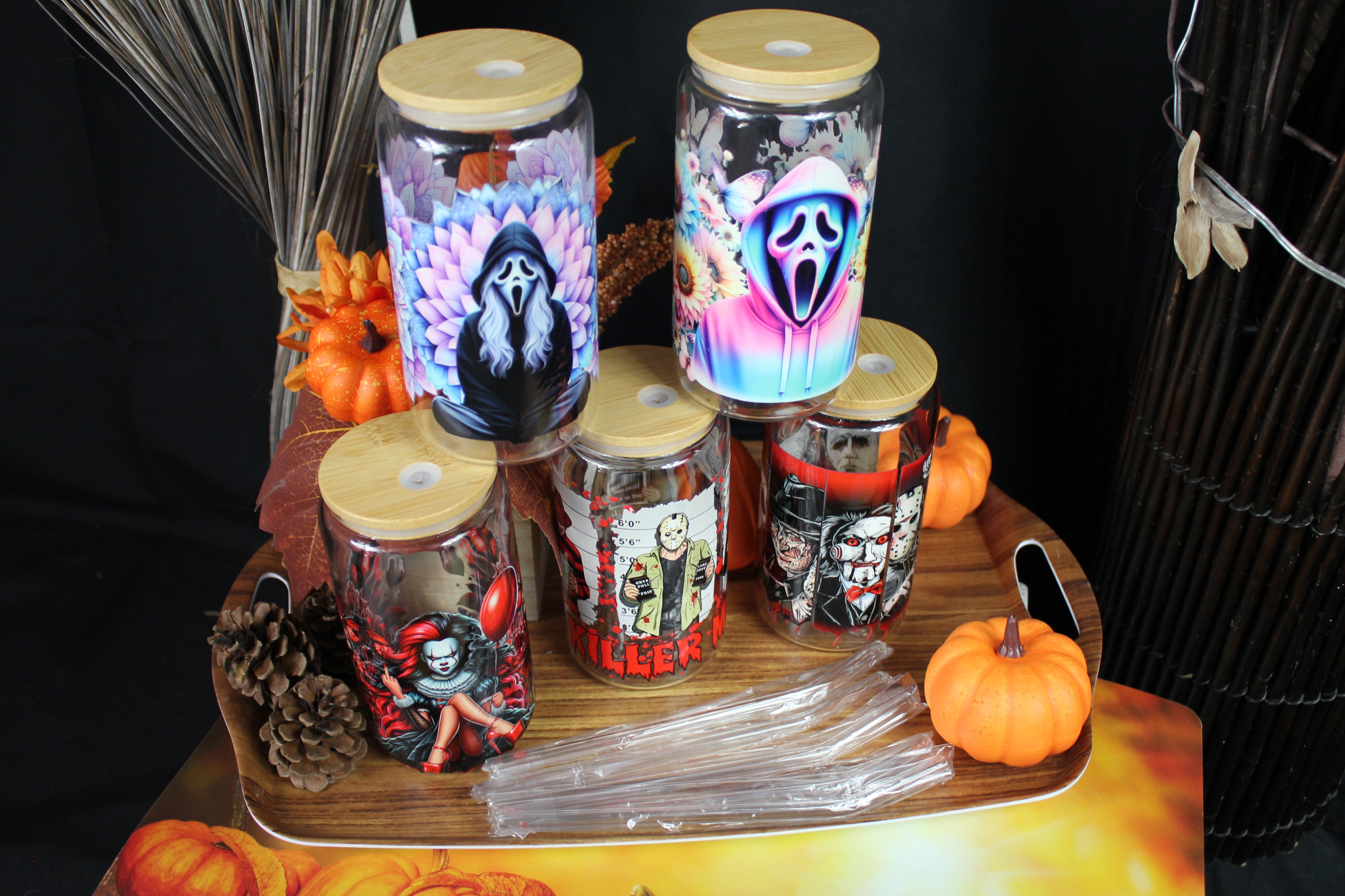 Collection Horreur – Verres en verre 16oz (Ghostface, Freddy, Jason, Pennywise, Chucky, Jigsaw & plus) – Cadeaux Halloween & fans de films cultes - Beauty Nini