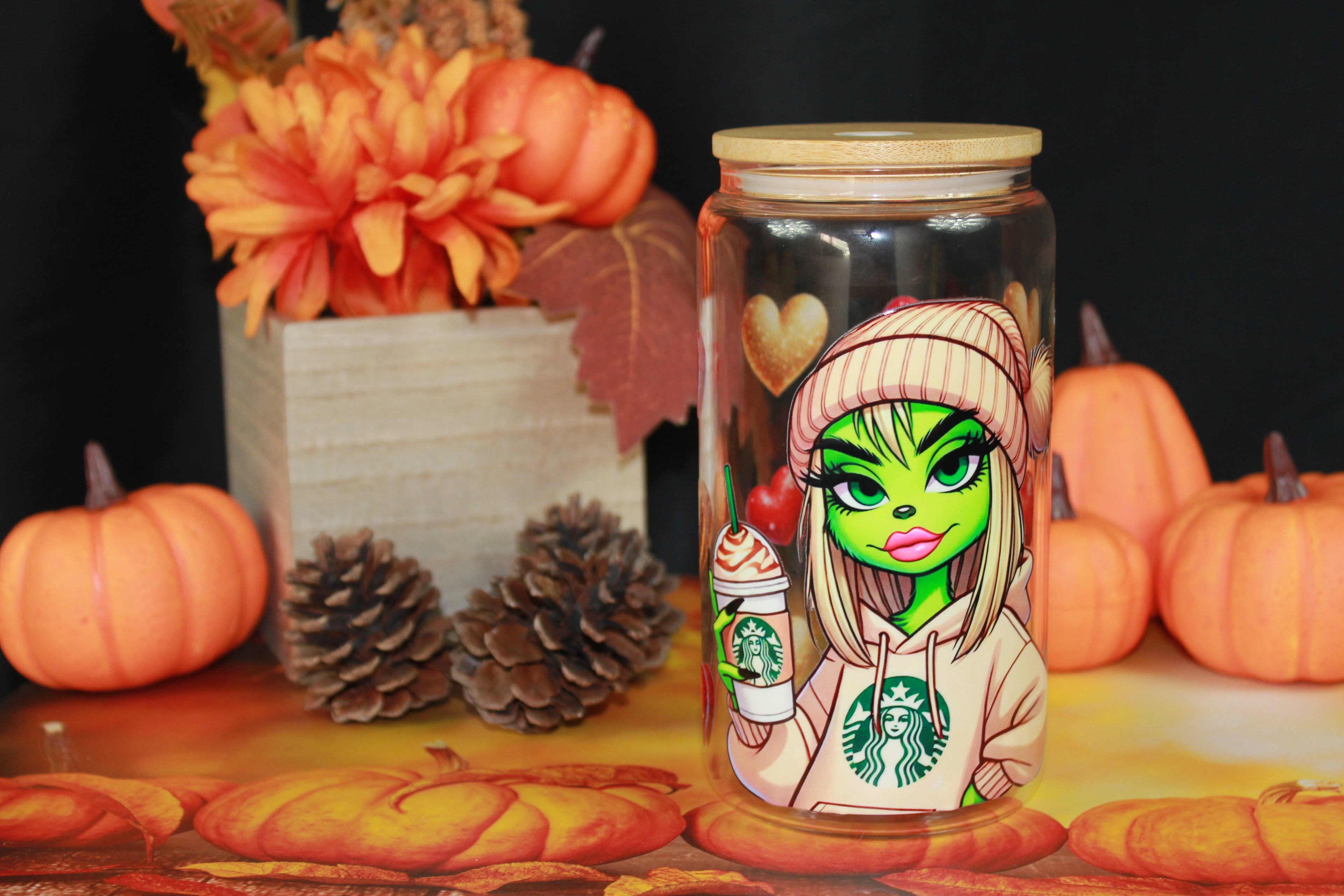 Verre design moderne 16oz – "Winter Cozy" | Éco-friendly et réutilisable - Beauty Nini