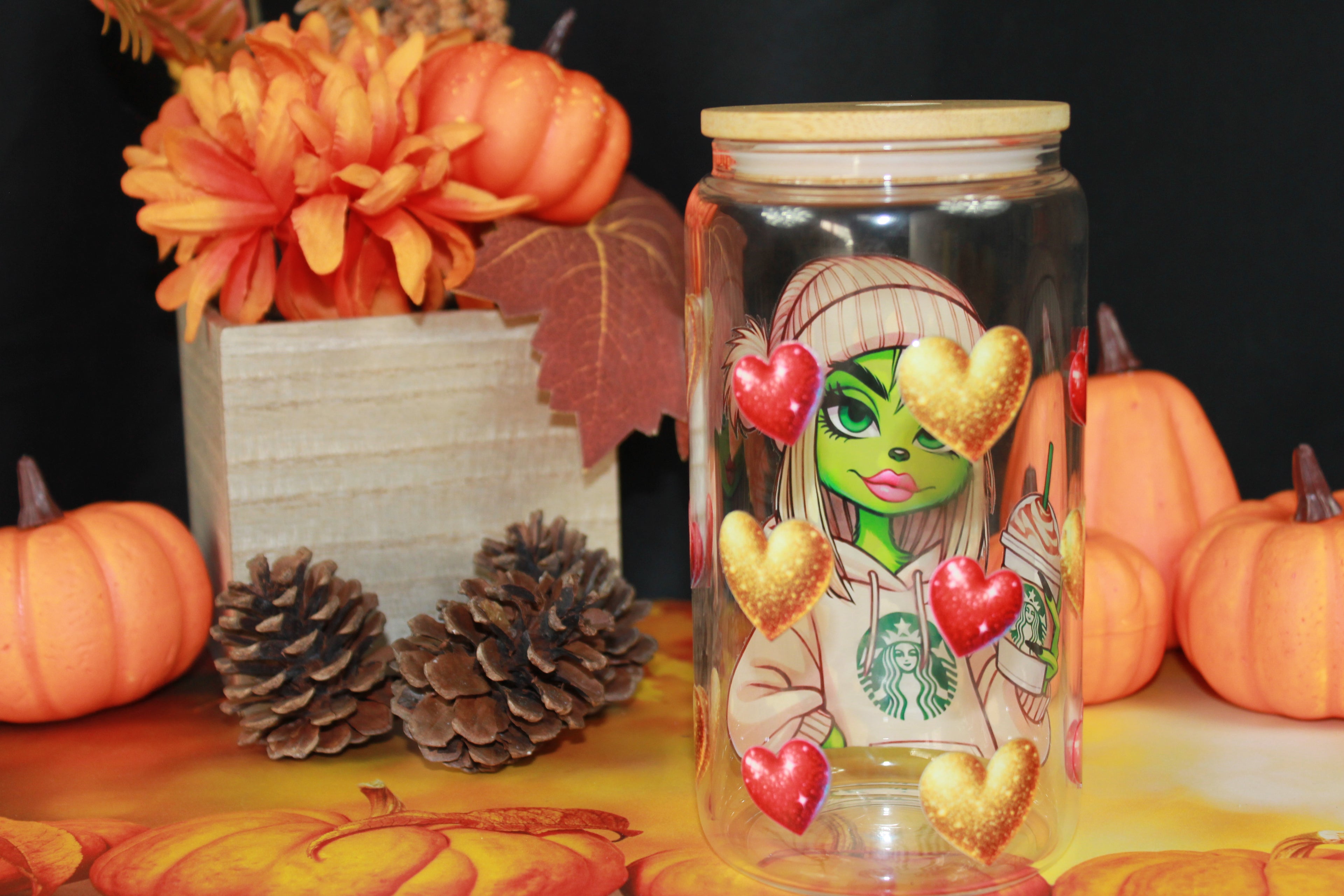 Verre design moderne 16oz – "Winter Cozy" | Éco-friendly et réutilisable - Beauty Nini